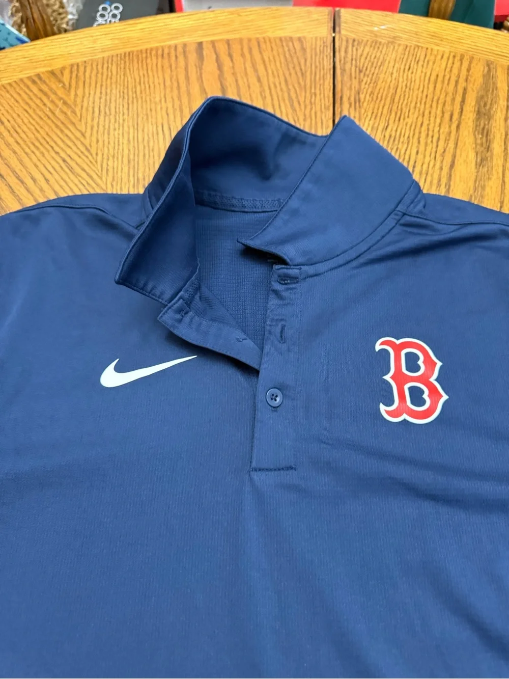 Nike Men’s Navy Polo with Red Boston 'B' Logo